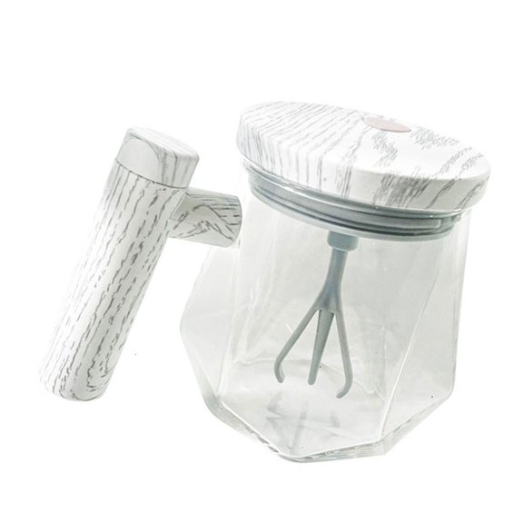 POYOGA Self Stirring Coffee Cup Glass Inner Mug Electric Highly Speed Mixings Cup