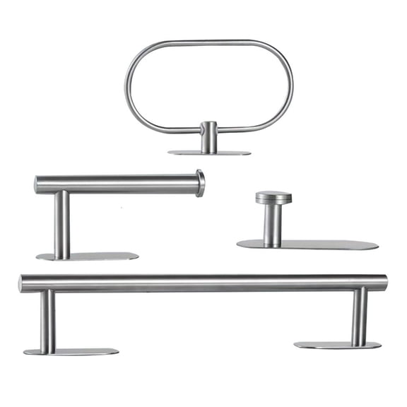 POYOGA Set of 4 Multifunctional Towel Bracket Wall Mounted Wear Resistant Rack Bar