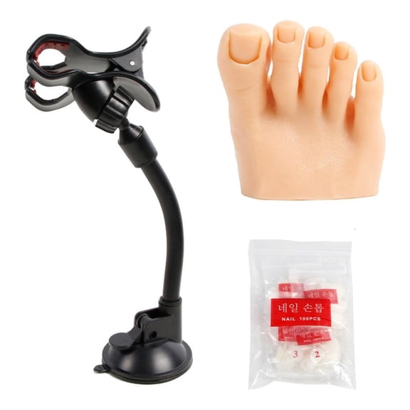 POYOGA Silicone Prosthetic Fake Foot for Nail Art Training Practice Fake Foot Model