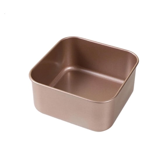 POYOGA Square Baking Mold Metal Tall Cake Pan with Straight Easy Release Coating for Family Treats and Portion Friendly C