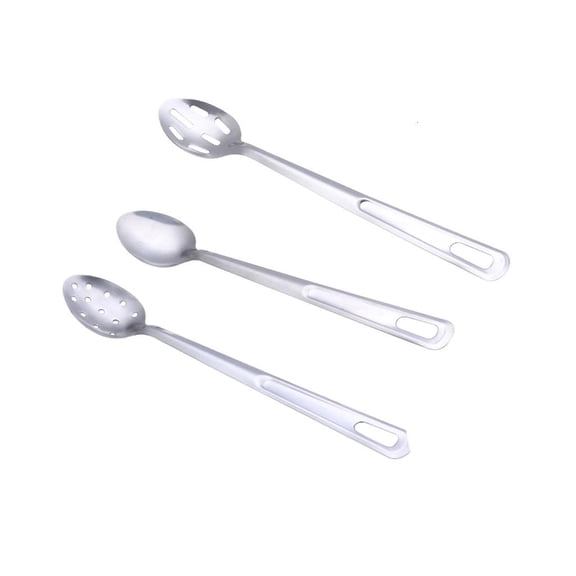 POYOGA Stainless Steels 3 Piece Slotted Serving Spoon Set Stirring Cooking Essential