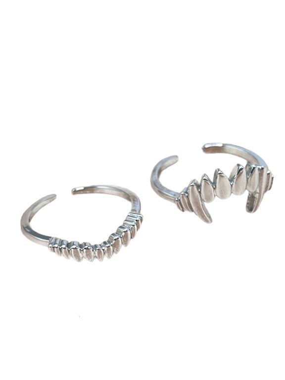 POYOGA Trendy Vampires Spilt Rings Set Adjustable Size Accessory for Costume Wear