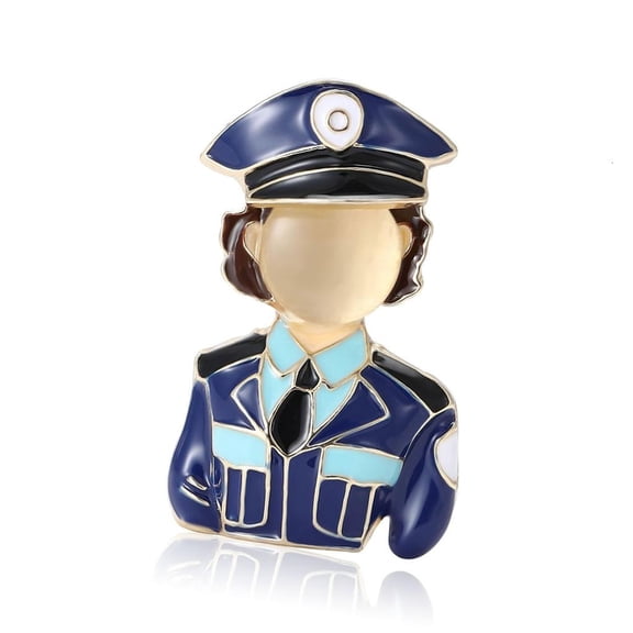 POYOGA Unique Cartoon Cop Alloy Badge Individuality Brooch Pin Lightweight Wear