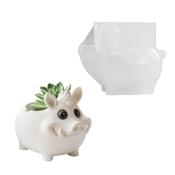 POYOGA Wild Boar Shape Silicone Crafting Mold for Making Jewelry and Plant Containers