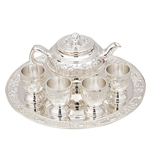 POYOGA Wine Decanter Set with Cups and Serving Tray Wine Accessory Luxurious Gift