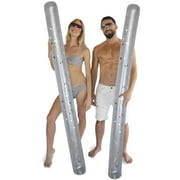 POZA Inflatable Silver Pool Noodles - 74 inches, Unisex, Adult