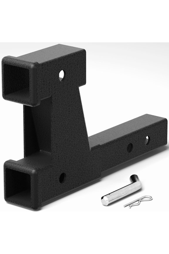 Tow Trailer Hitch Extender for 2 Inch Receiver Adjustable Towing Hitche 7.3"-9.3" Extension with 5/8 inch Bolt Nut Clip 3500 lbs