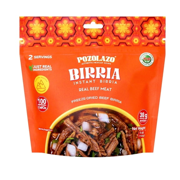 POZOLAZO | Birria Beef Instant Stew | Mexican Beef Soup | Freeze-Dried Meat | Just Add Hot Water | High Protein Meal
