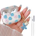 thumbnail image 1 of Pozyie for with AirPods Pro Case,Cute Flower Pattern Design with Floral Keychain,Protective Shockproof Case for AirPod Pro for Girls Women,Blue, 1 of 6