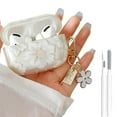 thumbnail image 1 of POZYIE Compatible with AirPods Pro Clear Case,Cute Cartoon Flower Pattern Design with Floral Keychain,Soft TPU Protective Shockproof Case for AirPod Pro for Girls Women,White, 1 of 6
