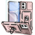 thumbnail image 1 of POZYIE for Motorola Moto G Power 5G 2024 Rugged Phone Case with Screen Protector and Sliding Camera Cover, Kickstand TPU Bumper Drop-Proof Durable Military-Grade Protective Case,Rose Gold, 1 of 8