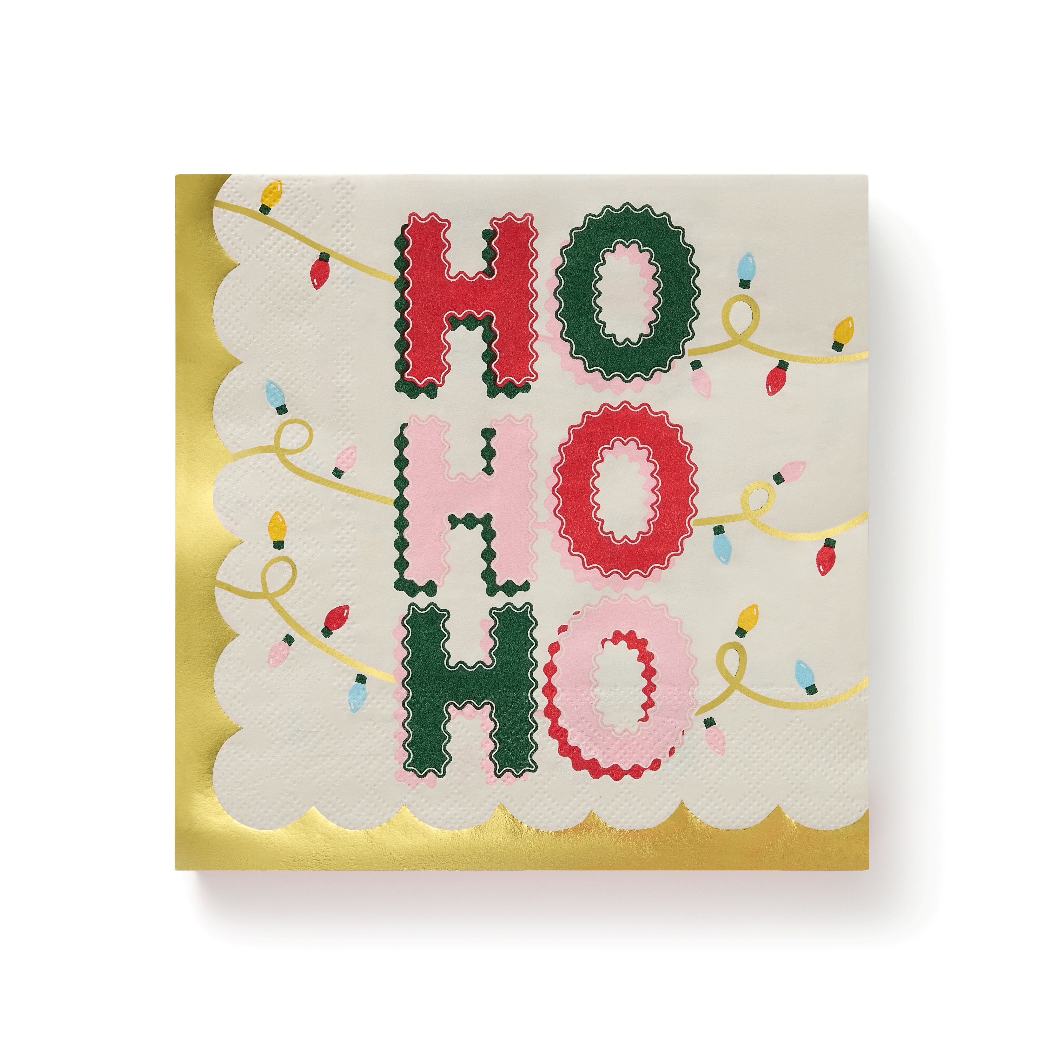 Packed Party Christmas Napkins with Gold Foil Accents, 20 Count