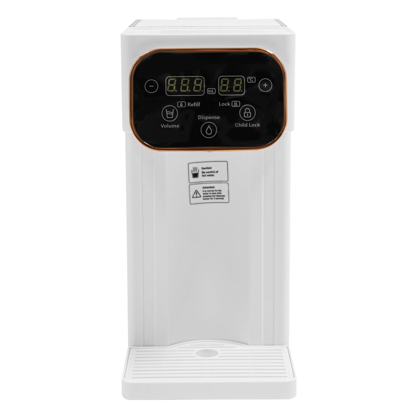PP Adjustable Instant Hot Water Dispenser Countertop Hot Water Dispenser Instant Water Boiler with Child Lock Filter Cartridge Design 101.44oz Large Water Tank