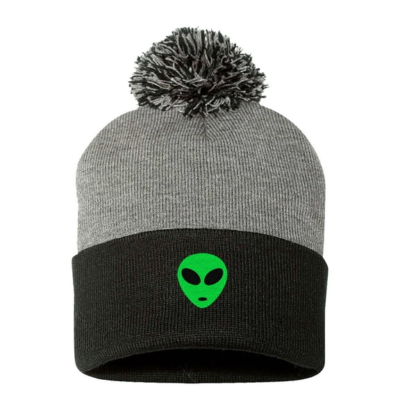 PP-BNE Embroidered Green Alien-PP-EM-0028-Gray-Black