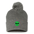 thumbnail image 1 of PP-BNE Embroidered Green Alien-PP-EM-0028-Gray, 1 of 1