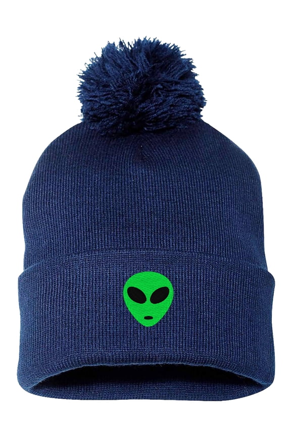 PP-BNE Embroidered Green Alien-PP-EM-0028-Navy