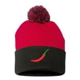 thumbnail image 1 of PP-BNE Red Chili Hot Pepper Beanie for Men and Women-EM-0031-Red-Black, 1 of 1