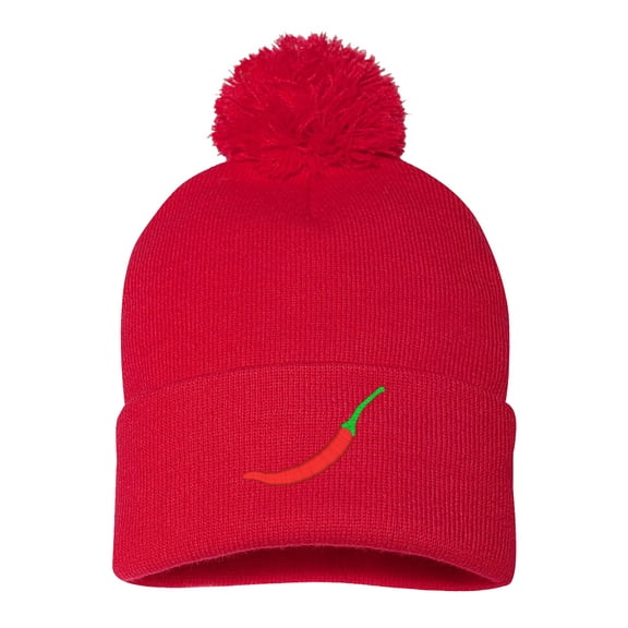 PP-BNE Red Chili Hot Pepper Beanie for Men and Women-EM-0031-Red