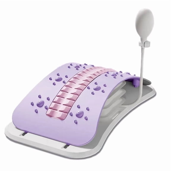PP+ Back Stretcher and Massager for Lower Back Pain Relief, Ergonomic Lumbar Support and Posture Correction