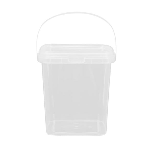 Olilia Bucket with Lid and Handle (1 Pack), Ice Cream Tub with Lids - Food Grade Freezer and Microwave Safe Food Storage Containers, Round Pail Container, BPA Free