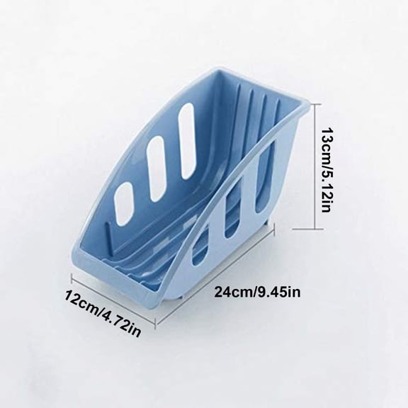 PP Dish Storage Rack with 5 Slots, Hollow Drain Design Plate Bowl Organizer for Kitchen Cabinet Pantry Bakeware Storage