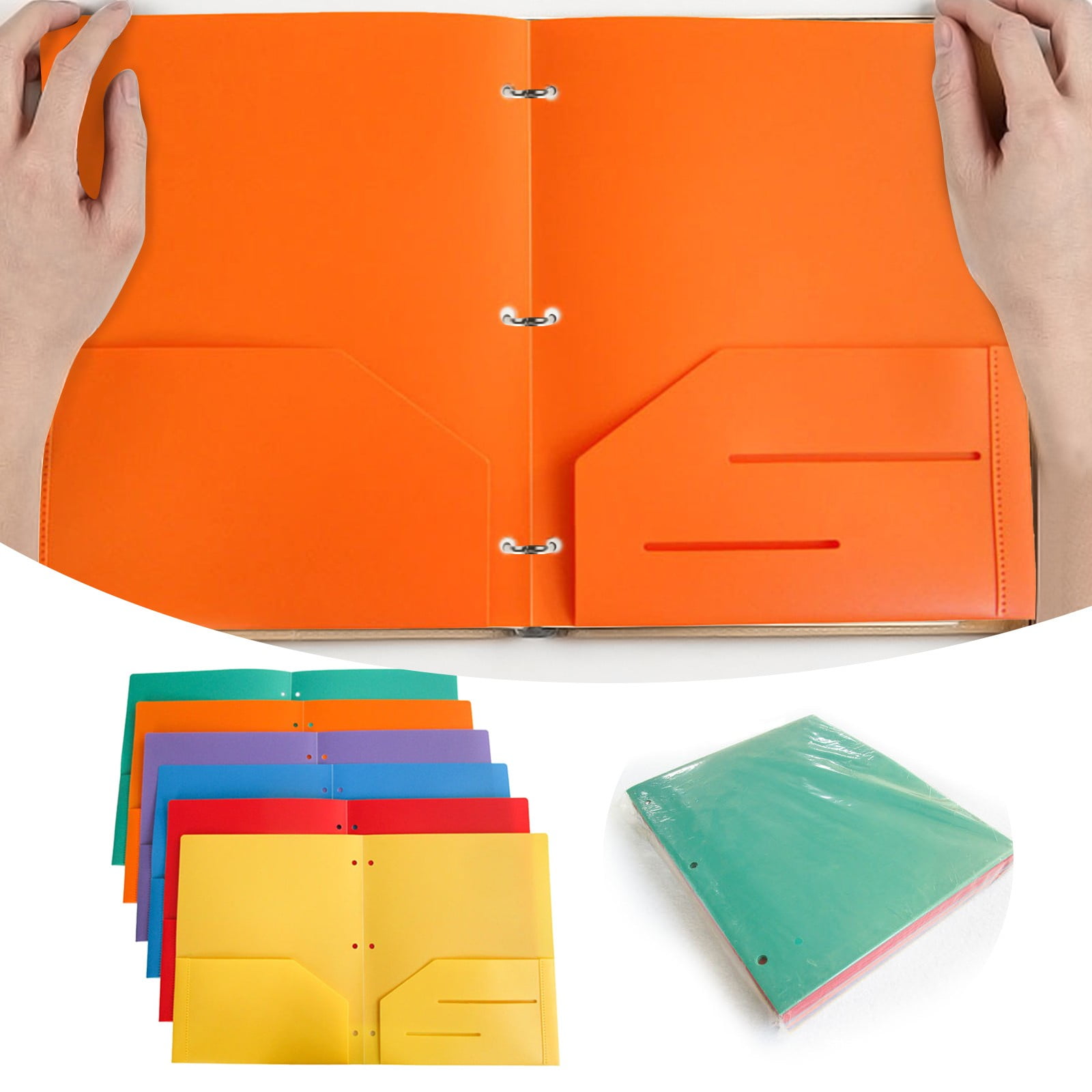 PP Double Bag With Folder Student Storage Folder Business Holder for