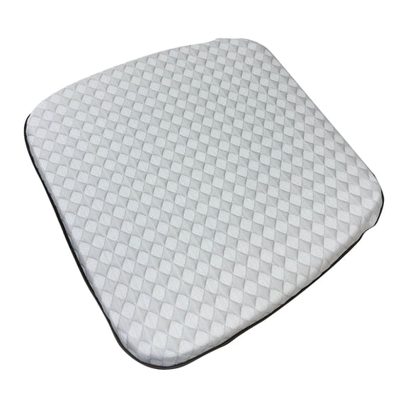 PP Filled Summer Chair Cushion 16x16in Cooling Quick-Dry Fabric Non-Slip Strap Office Dining Stool Pad