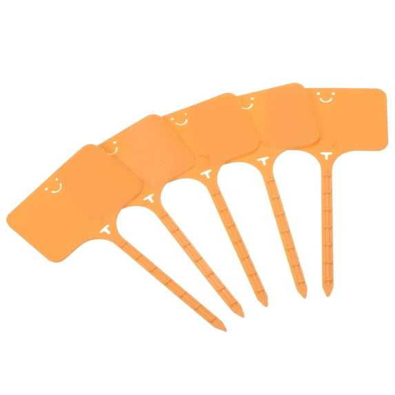 PP Hanging Stick Type Plant Labels Marker Tags, Orange 200 Pack