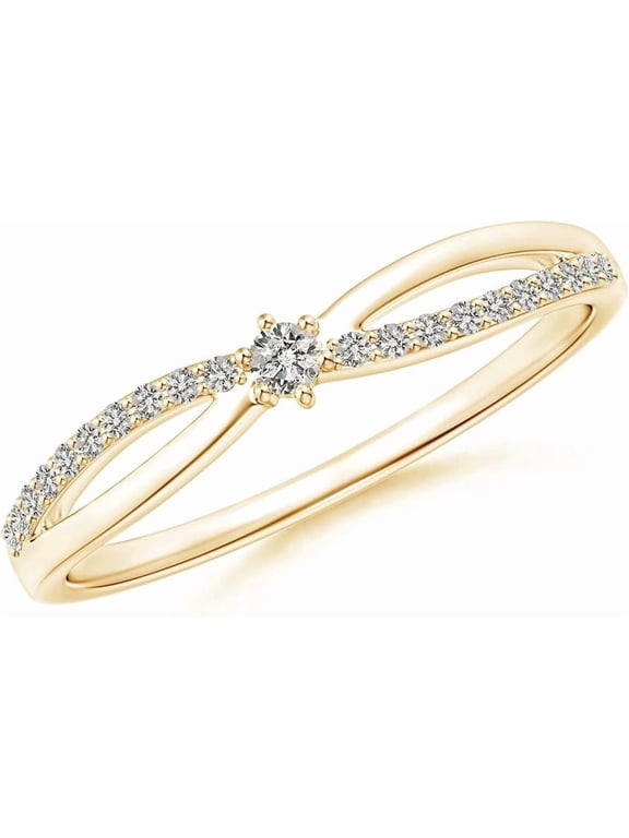 Round Promise Fashion Ring, Yellow Gold Finish, Size 4