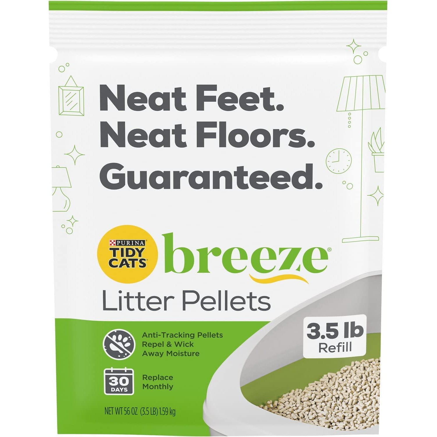 PP Litter Tidy Cat Breeze Pellets, 3.5 lb, New 4 Pack