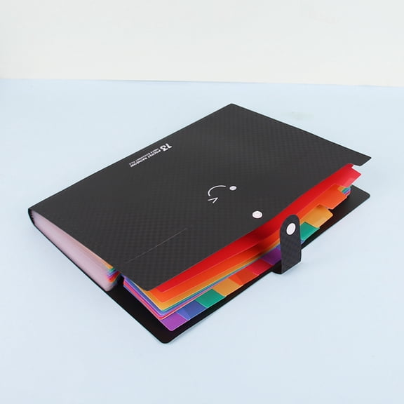 PP Material 13-Pocket Expanding File Folder Organizer with Buckle Closure