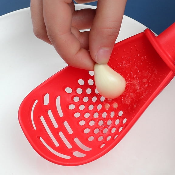 PP Multifunctional Kitchen Spoon Strainer Grater Masher - 9.1 Inch Colander Scoop for Draining and Crushing Ingredients