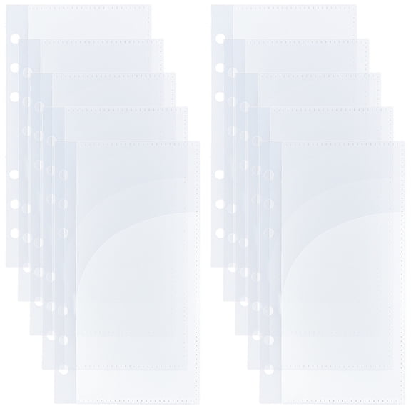 PP Notebook Index Divider Sheets Rectangle Clear 172x95x1mm Hole: 6mm DIY