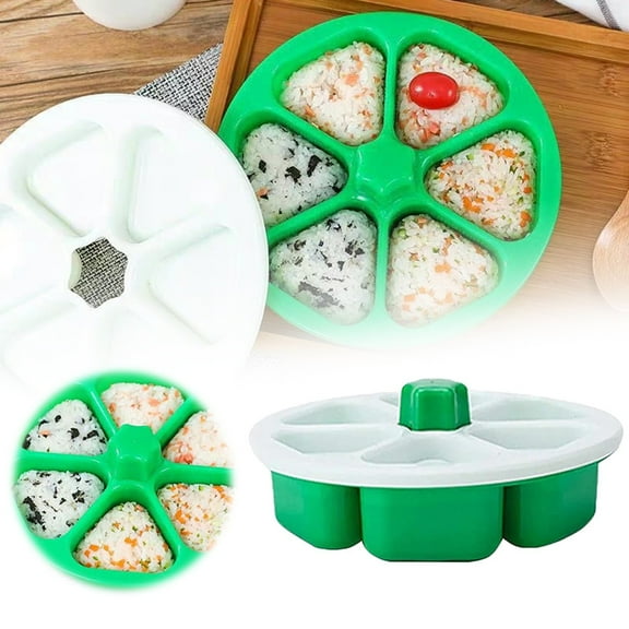 PP Onigiri Triangle Rice Bento Lunch Leakproof Container For Food Storage Microwave Dishwasher Portable Green