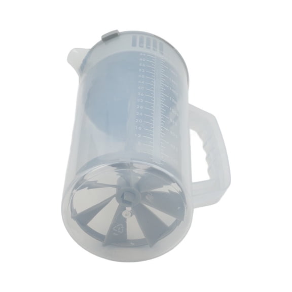 PP Plastic Juice Mixer Pitcher 2000Ml With Strainer And Stirring Rod, Shatterproof Heat Resistant Drink Container For Tea Milk Cold Beverages, Gray