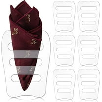 PP Plastic Pocket Square Holder Clip for Suits, Invisible Anti-Slip Organizer, Secure Accessory for Men's Jackets (White, 6-Pack)
