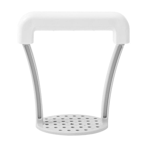 PP Plastic Potato Masher Single Hand Hangable Vegetable Press Tool for Baby Food Root Veggie Prep