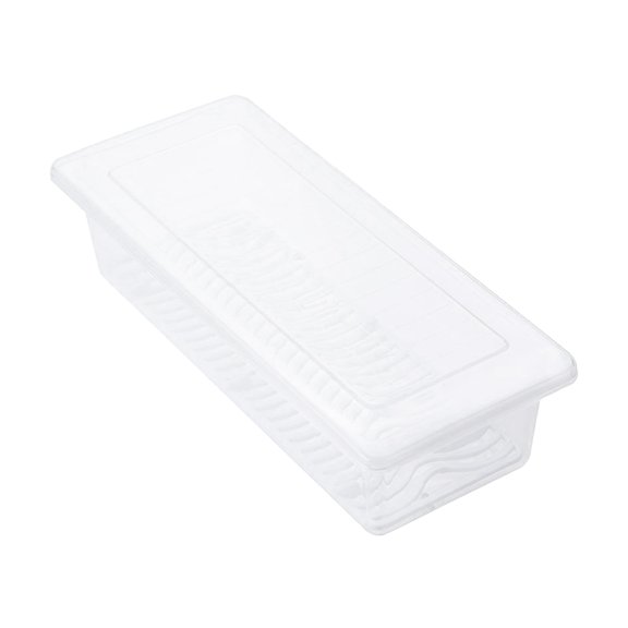 PP Refrigerator Storage Box Drain Tray Stack Rectangular for Fish Fruit Vegetable Fresh Keeping Fridge Organizer