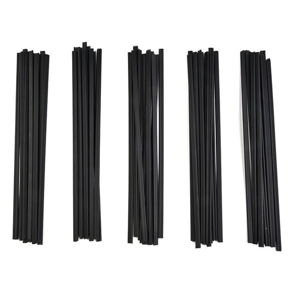 PP Plastic Welding Rods 200mm for Car Bumper Repair, 50 Pcs Black Heat Resistant Rods forPP Water Tanks, Pipes and Motorcycle Inner Plates