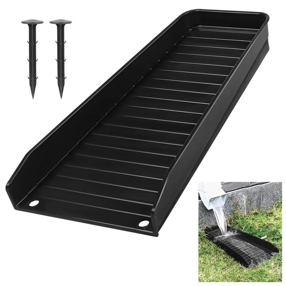 PP Rainwater Gutter Downspout Splash Block, Drain Extension Device, Home Garden Drainage System Accessory