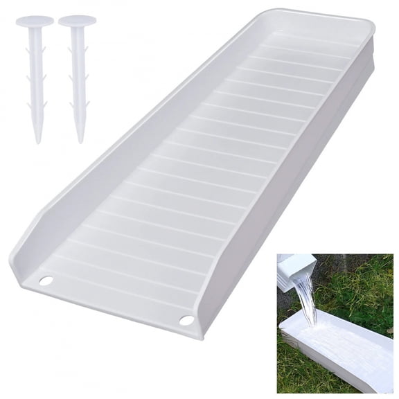 PP Rainwater Gutter Downspout Splash Block Drain Extension Device Home Garden Drainage System Accessory