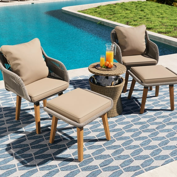 PP Rope & Weather - resistant Frame | Balcony and Lawn Hangout | Comfortable and Long - term Use Furniture