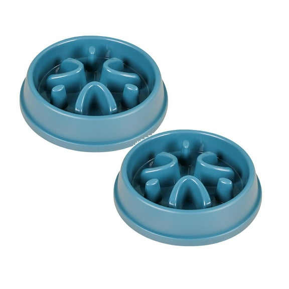PP Slow Feeder Dog Bowl â 1.5 Cup Puzzle Bowl for Fast Eaters, Small Breeds & Cats, Anti-Gulping Dish to Improve Digestion & Prevent Bloat, Non- Base
