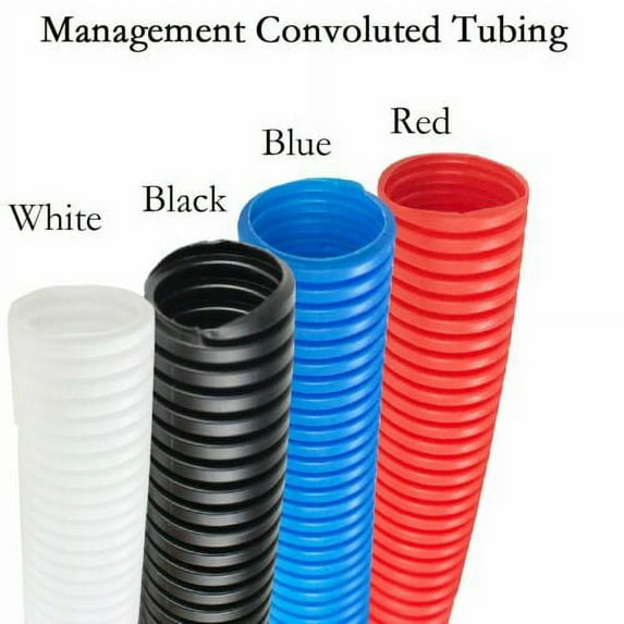 PP Split Wire Loom Corrugated Conduit Organize Protect Conceal Cord Cable Tubing 3/4inch Color Choose