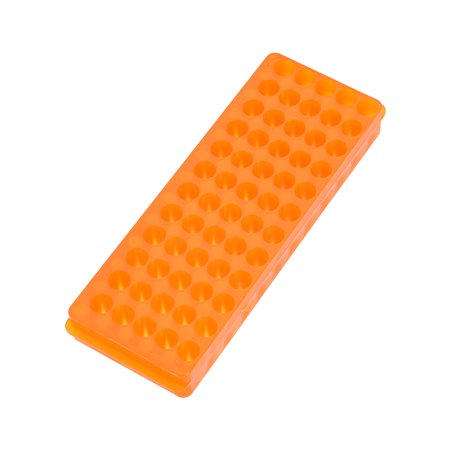 PP Test Tube Rack Double Panel 60 Hole for 0.5ml/1.5ml/2ml Centrifuge Tube Freezing Tube Holder Orange 5Pcs