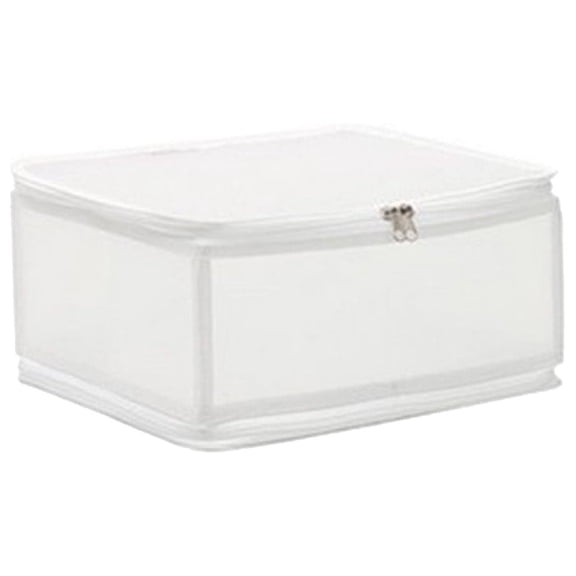 PP Transparent Storage Box  - Foldable Clothing, Toy & Quilt Organizers with Double Zipper, Multiple Sizes for Home Storage