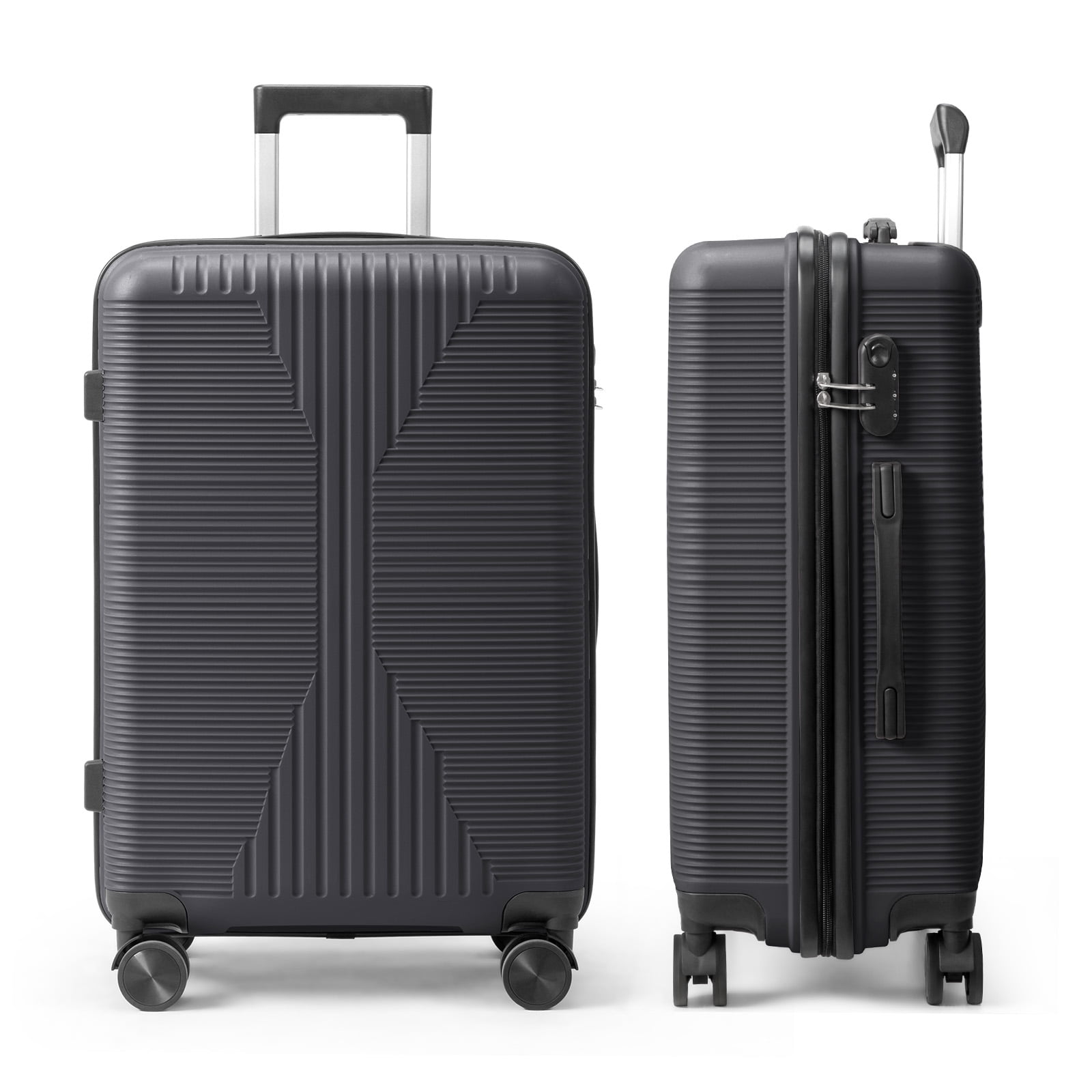 PP Trolley Case, 24in Travel Suitcase, Dark Gray