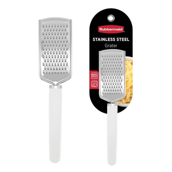 Rubbermaid Stainless Steel Cheese Grater with BPA-Free Handle, Dishwasher Safe Graters for Kitchen, Coconut Milk
