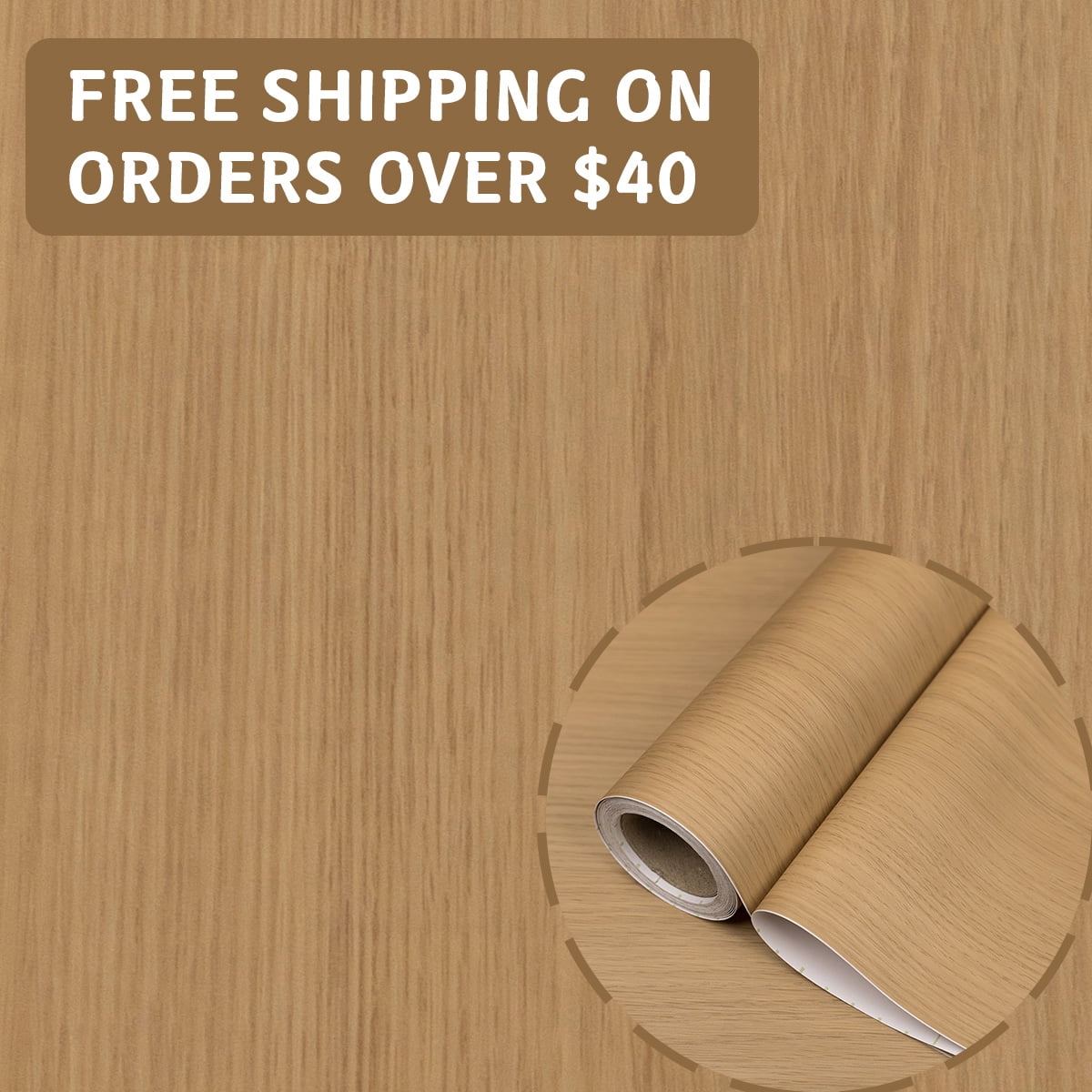 PP wood grain Peel-and-Stick Wallpaper PVC-Free, Self-Adhesive Washable Vinyl Roll Light, Eco Friendly Accent Wall Furniture Decor for Bedrooms Nursery