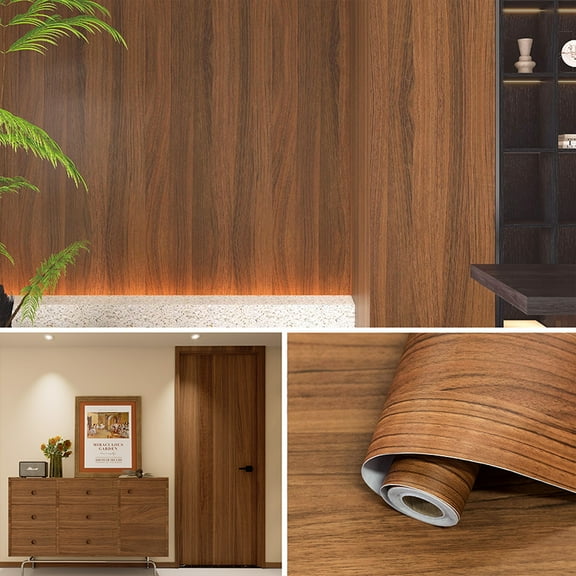 PP wood grain Peel-and-Stick Wallpaper PVC-Free, Self-Adhesive Washable Vinyl Roll Light, Eco Friendly Accent Wall Furniture Decor for Bedrooms Nursery